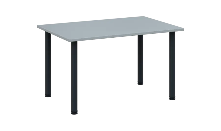 CRTR 120 jídelní stůl, kovová podnož černá, deska 25 mm, 1194x800 mm, šedá